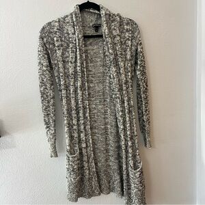 Express Marled Gray Long Cardigan